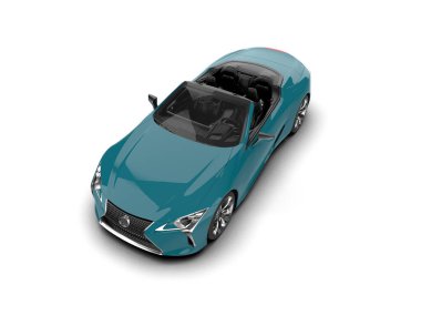 modern yeşil spor araba - 3 boyutlu illüstrasyon