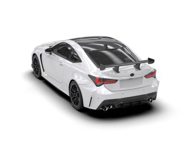 beyaz arka planda modern spor araba