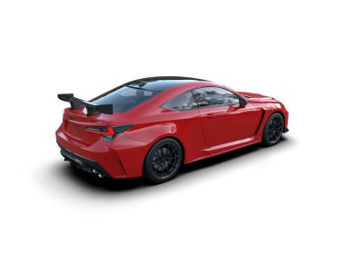 Kırmızı spor araba yan yana.