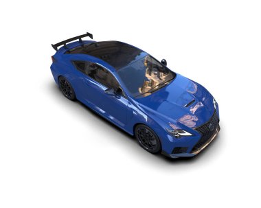 mavi araba modern araba arka görünümü