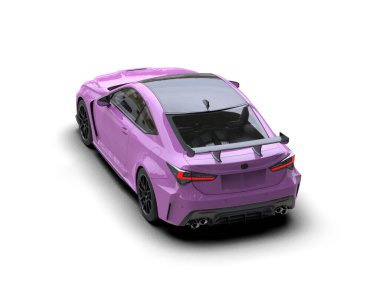 3D pembe araba. araba - 3D görüntüleme