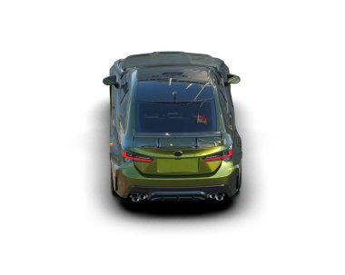 yeşil yapraklı modern SUV