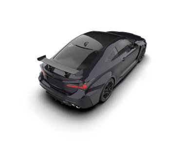 araba modern şehir yolu beyaz arka planda - 3 boyutlu illüstrasyon