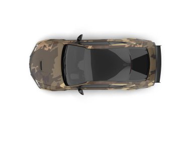 beyaz arkaplanda modern SUv