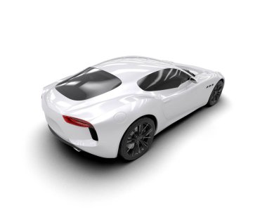 Siyah yüzeyi olan beyaz modern araba..