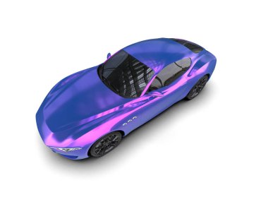 mor spor araba - 3D render