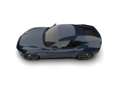 koyu mavi arabalı siyah modern bir araba.