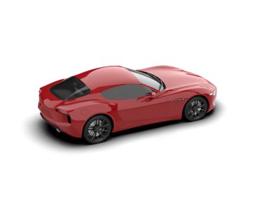 Modern araba - ön manzara. 3d görüntüleme - resim