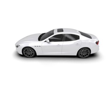 modern spor araba beyaz arka planda izole