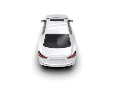 3 boyutlu modern beyaz araba..
