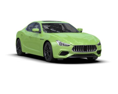 Gerçekçi bir araba. 3d oluşturma.