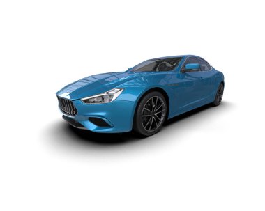 modern araba beyaz arka planda izole edilmiş