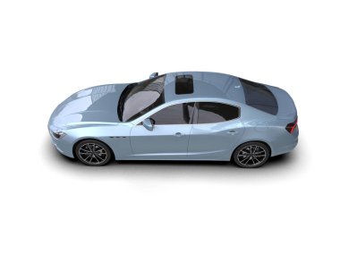 modern lüks araba kırpma yolu ile beyaz arka planda izole