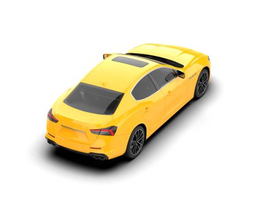 sarı modern araba - arka plan