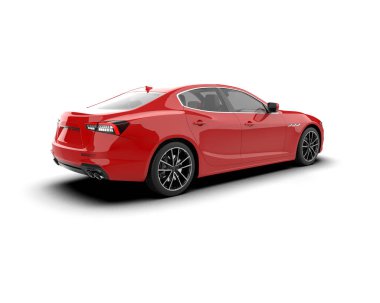 araba kırmızı spor sedan.