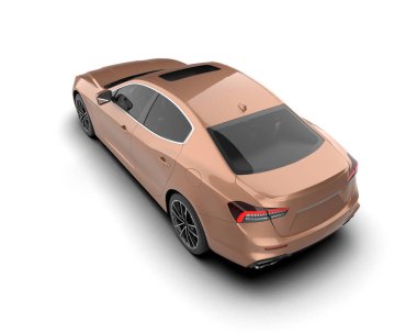 Stüdyo ortamında markasız bir arabanın 3 boyutlu çizimi