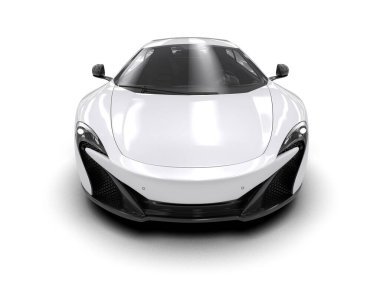 Modern spor araba - ön manzara, 3 boyutlu illüstrasyon