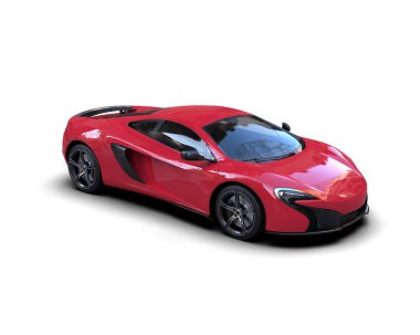red modern car on a white background