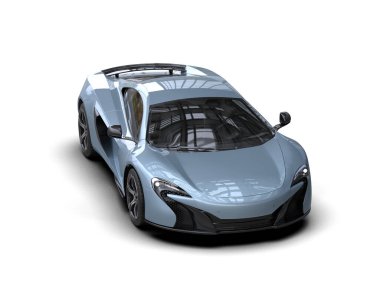 mavi modern spor araba - 3D görüntüleme