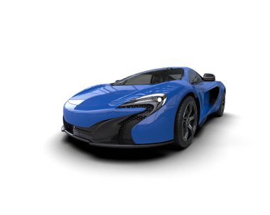 mavi spor araba - 3D render