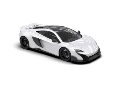 Arka planda izole edilmiş süper modern araba. 3d oluşturma