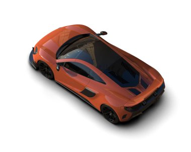 Bir spor arabanın 3 boyutlu canlandırması