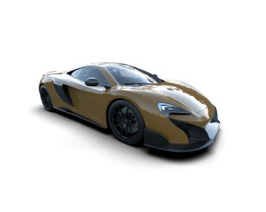 siyah spor araba - 3D illüstrasyon