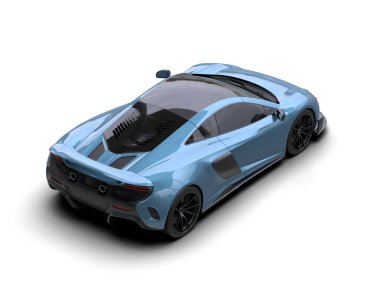  Modern spor arabanın üç boyutlu tasarımı beyaz arka planda izole edildi.   