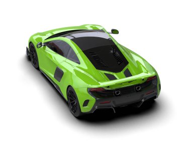  Modern spor arabanın üç boyutlu tasarımı beyaz arka planda izole edildi.   