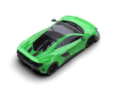  Modern spor arabanın üç boyutlu tasarımı beyaz arka planda izole edildi.   