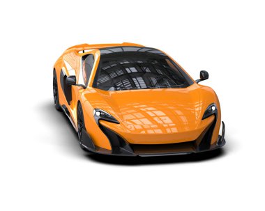  Modern spor arabanın üç boyutlu tasarımı beyaz arka planda izole edildi.   