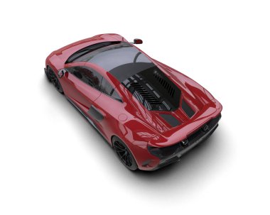 3D çizim, illüstrasyon. modern spor araba beyaz arka planda izole.   