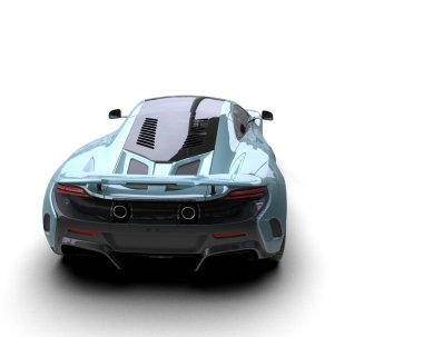 3D çizim, illüstrasyon. modern spor araba beyaz arka planda izole.   