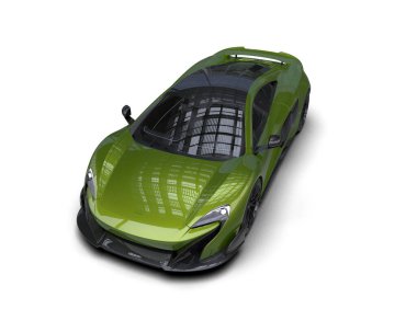 3D çizim, illüstrasyon. modern spor araba beyaz arka planda izole.   