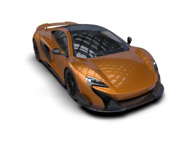 3D çizim, illüstrasyon. modern spor araba beyaz arka planda izole.   