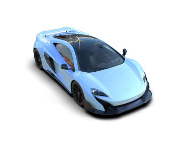 3D çizim, illüstrasyon. modern spor araba beyaz arka planda izole.   