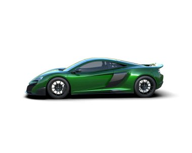 3D çizim, illüstrasyon. modern spor araba beyaz arka planda izole.   