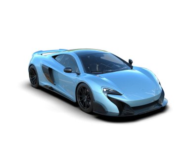 3D çizim, illüstrasyon. modern spor araba beyaz arka planda izole.   