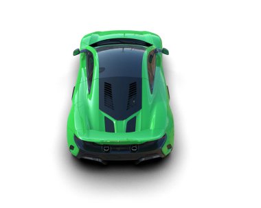 3D çizim, illüstrasyon. modern spor araba beyaz arka planda izole.   