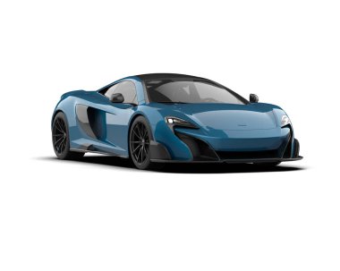 3D çizim, illüstrasyon. modern spor araba beyaz arka planda izole.   