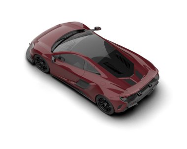 3D çizim, illüstrasyon. modern spor araba beyaz arka planda izole.   