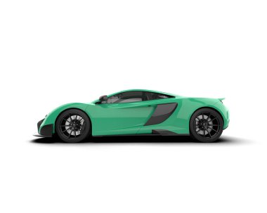 3D çizim, illüstrasyon. modern spor araba beyaz arka planda izole.   