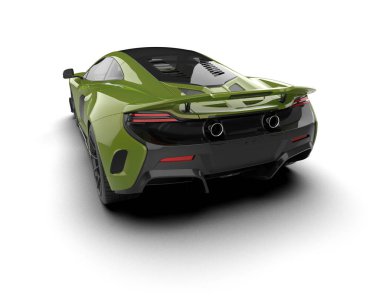 3D çizim, illüstrasyon. modern spor araba beyaz arka planda izole.   