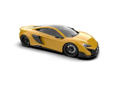 3D çizim, illüstrasyon. modern spor araba beyaz arka planda izole.   