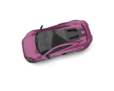 3D çizim, illüstrasyon. modern spor araba beyaz arka planda izole.   