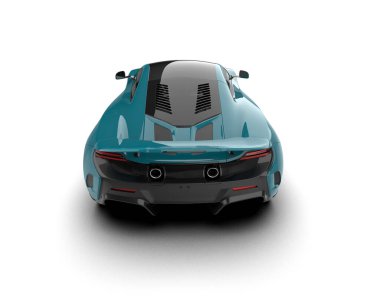 3D çizim, illüstrasyon. modern spor araba beyaz arka planda izole.   