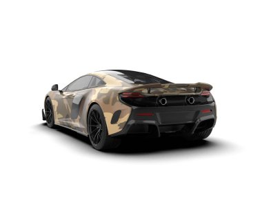 3D çizim, illüstrasyon. modern spor araba beyaz arka planda izole.   