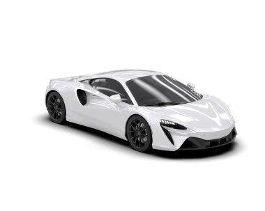 3D çizim, illüstrasyon. modern spor araba beyaz arka planda izole.   