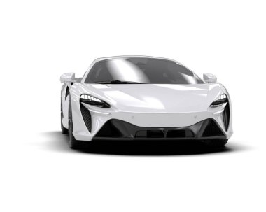 3D çizim, illüstrasyon. modern spor araba beyaz arka planda izole.   