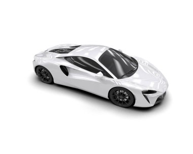 3D çizim, illüstrasyon. modern spor araba beyaz arka planda izole.   